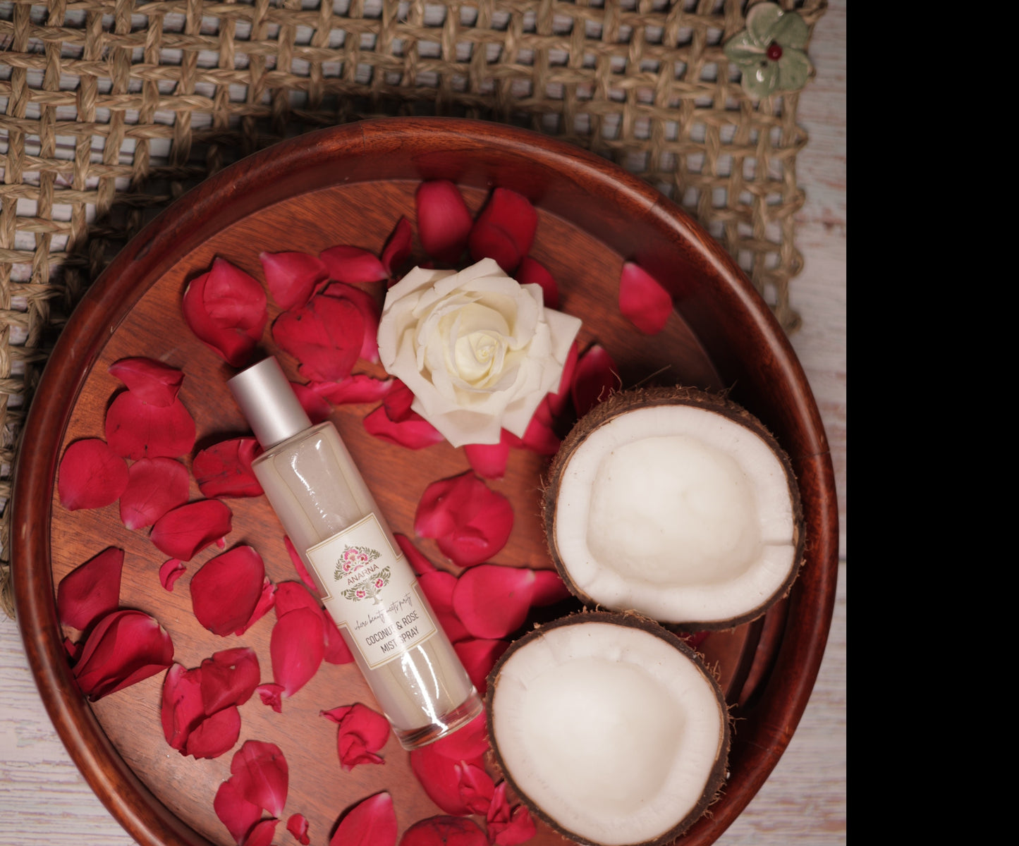 Coconut Rose Mist Spray | Immediate Freshness | Hydration | Non Greasy