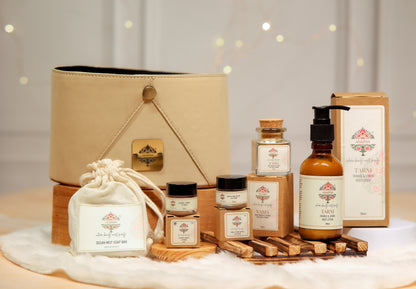 Luxury Skin Care Essential Gift Set | Face Wash Powder | Body Lotion | Lip Mask | Lip Scrub | Cold Pressed Soap