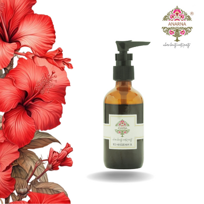 Red Hibiscus Hair Oil | Promotes Hair Growth | Prevents Premature Greying | Strengthens Hair Roots