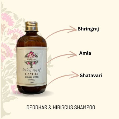 Deodhar & Hibiscus Shampoo | Shiny Hair | Root Nourishment | Thick Hair