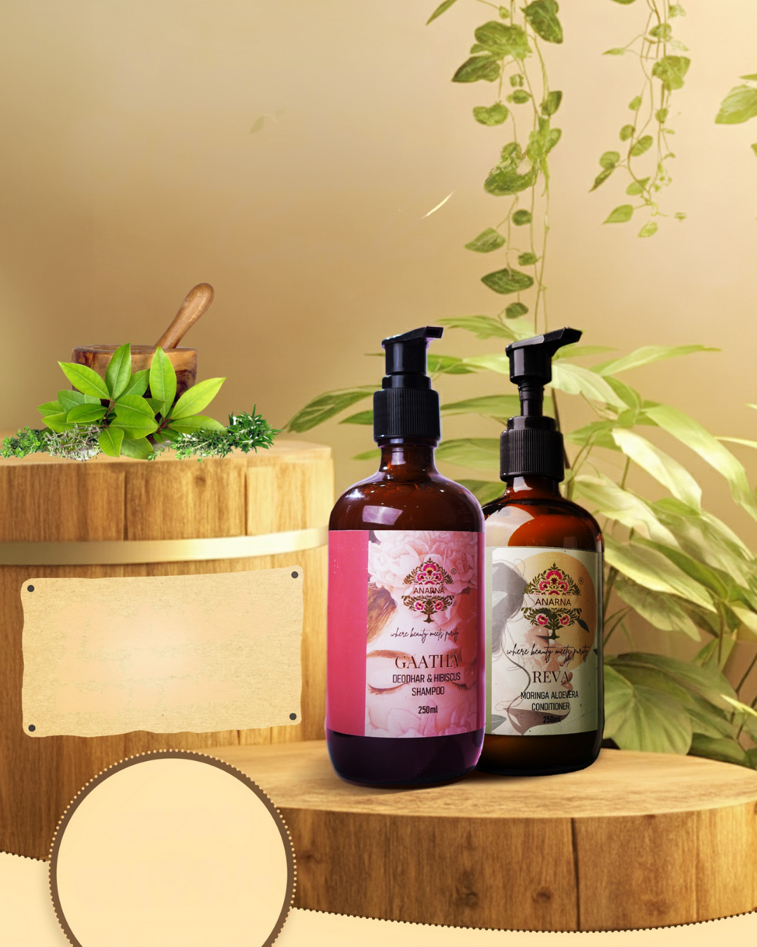 Deodhar Hibiscus Shampoo and Moringa Aloevera Conditioner