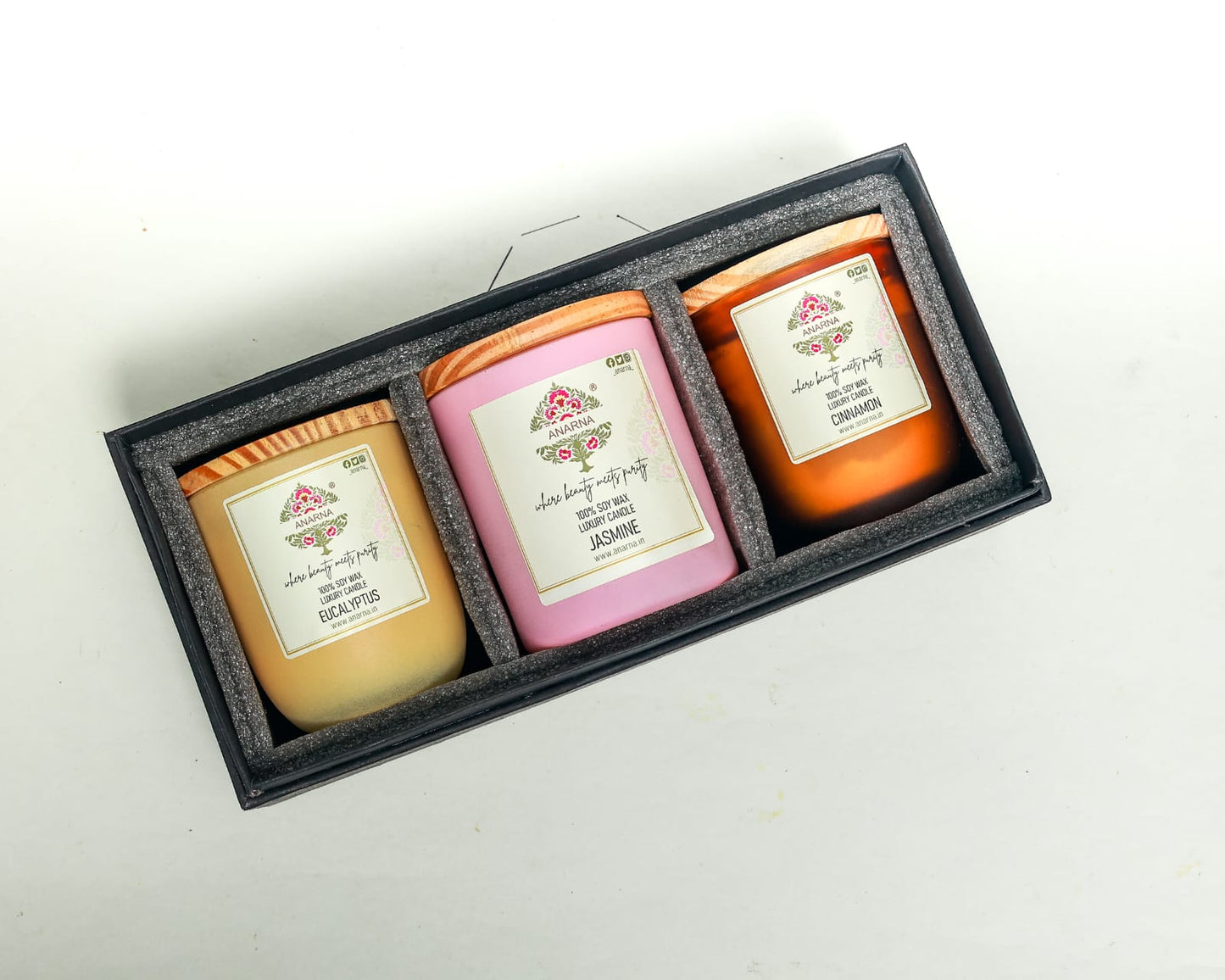 Luxury 3 Piece Candle Set | Cinnamon | Eucalyptus | Jasmine